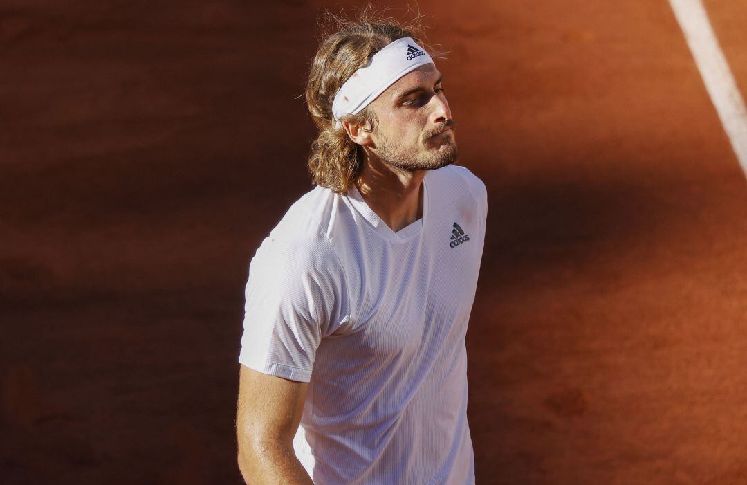 Stefanos Tsitsipas, en un momento del partido