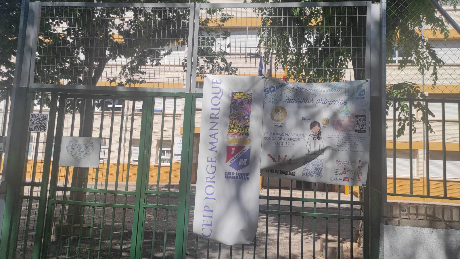 Fachada del colegio &quot;Jorge Manrique&quot; una de las sedes del Plan Corresponsables