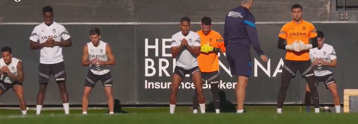 Entrenamiento del Valencia con Gattuso.