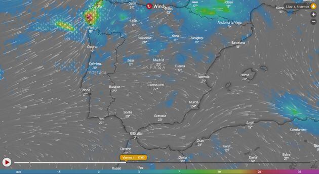 El tiempo para el viernes 1 de noviembre.