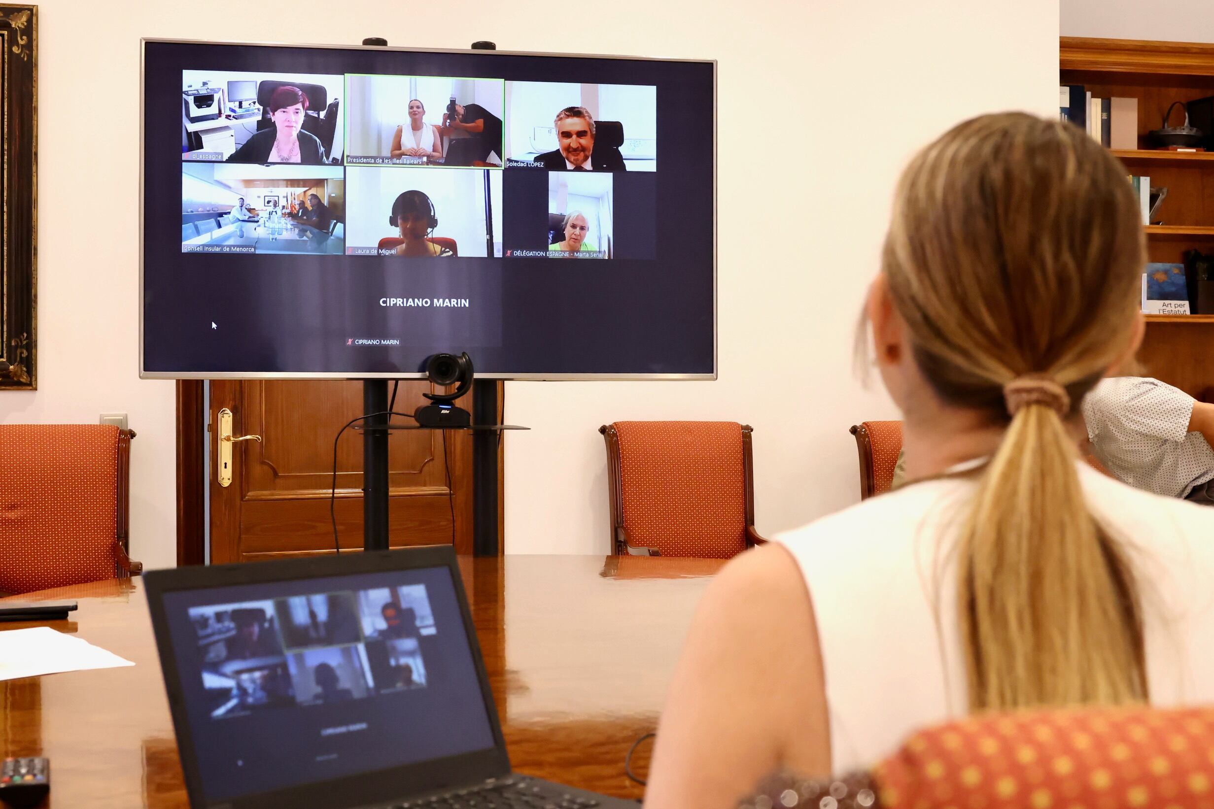 Marga Prohens va participar a la reunió telemàtica per a preparar el darrer assalt de Menorca per a ser Patrimoni de la Humanitat.