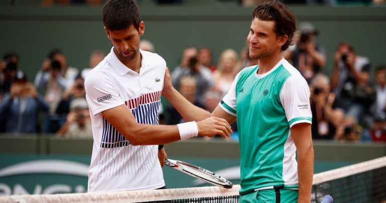 Dominic Thiem se ha impuesto a Novak Djokovic en los cuartos de final de Roland Garros.