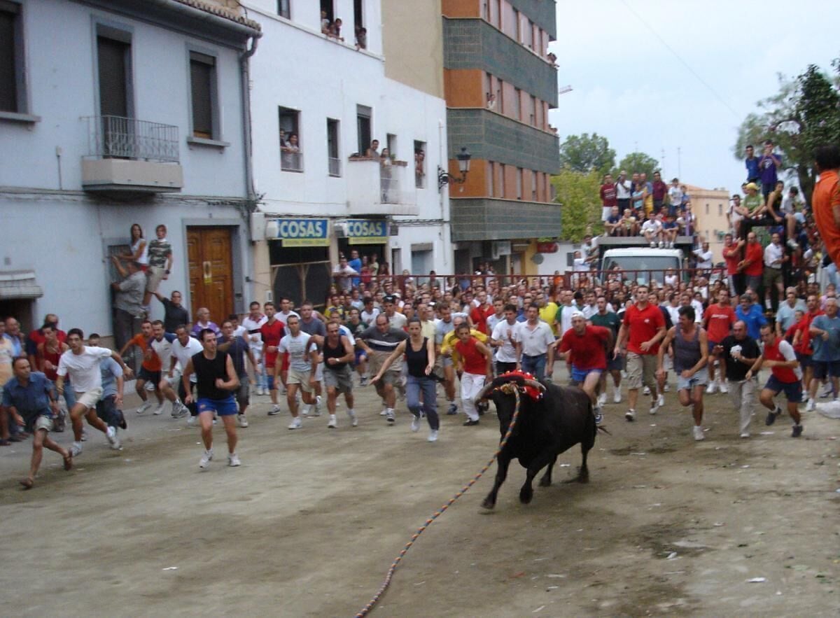 Celebración del &#039;Torico en cuerda&#039; de Chiva en una imagen de archivo.