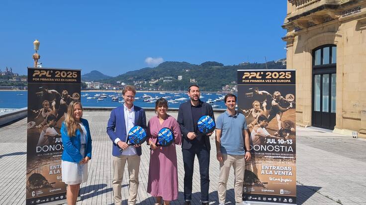 Gustavo Santoscoy, responsable de expansión por Europa de la Pro Padel League en la presentación de la jornada que se disputará en San Sebastián