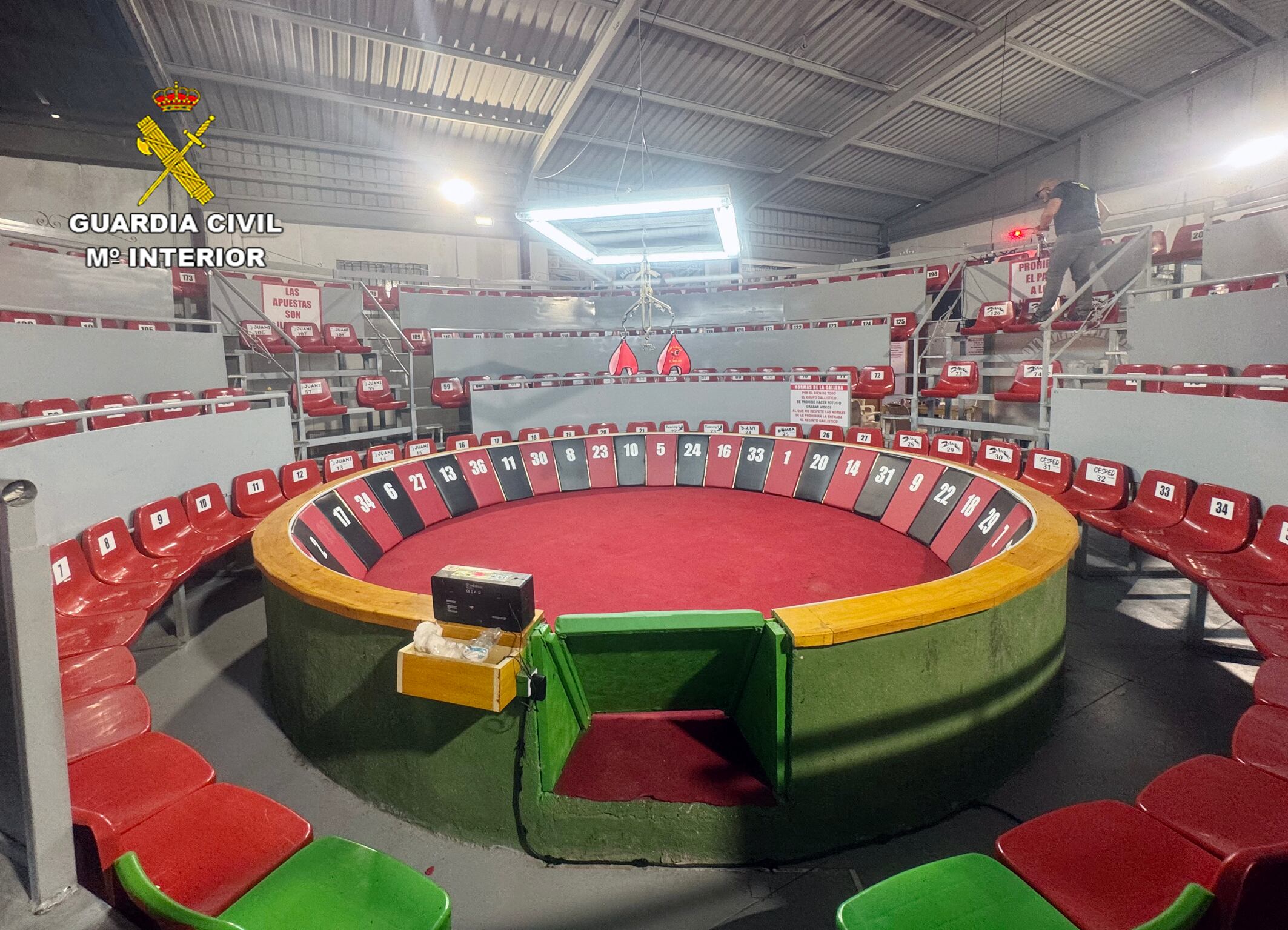 Recinto donde iba a celebrarse la pelea de gallos en Fuente Álamo