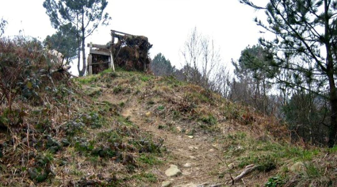 Uno de los puestos de caza que hay monte Ulia