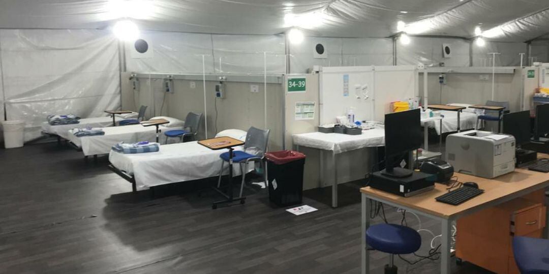 El hospital de campaña de Fuenlabrada estuvo activo entre finales de marzo y finales de abril.