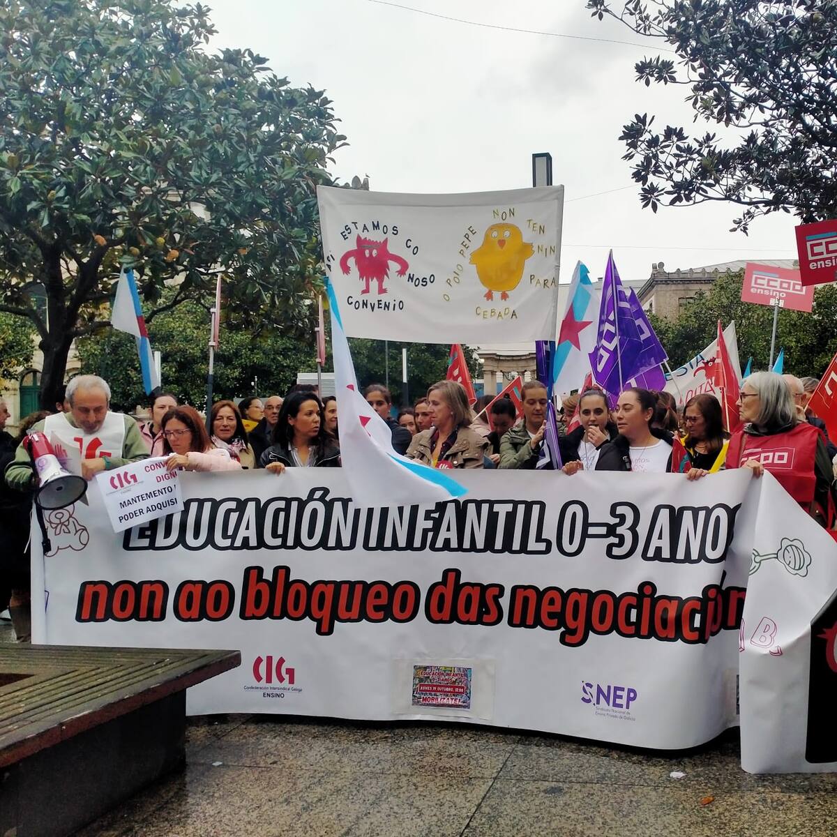 Trabajadoras de escuelas infantiles de A Coruña en huelga: "No se valora nuestro trabajo"
