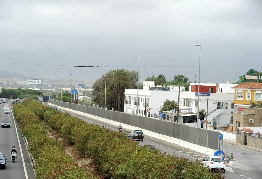 Lugar del accidente en Los Cortijillos