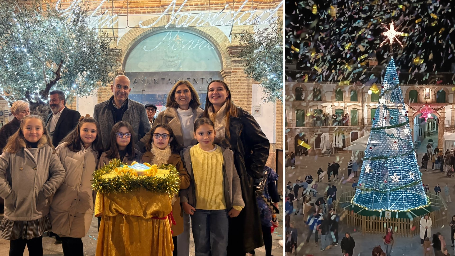 Inauguración del alumbrado especial de Navidad en Archidona