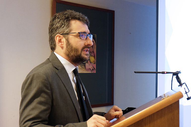 El ministre d'Educació i Ensenyament Superior, Eric Jover, en la inauguració del 'workshop' sobre canvi climàtic.