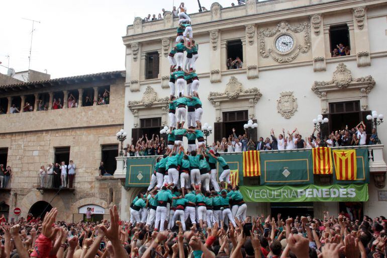 4d10fm dels Castellers de Vilafranca a la Diada de Sant Fèlix 2016