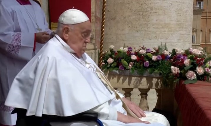 Últimas imágenes públicas del Papa Francisco el pasado domingo de Resurrección