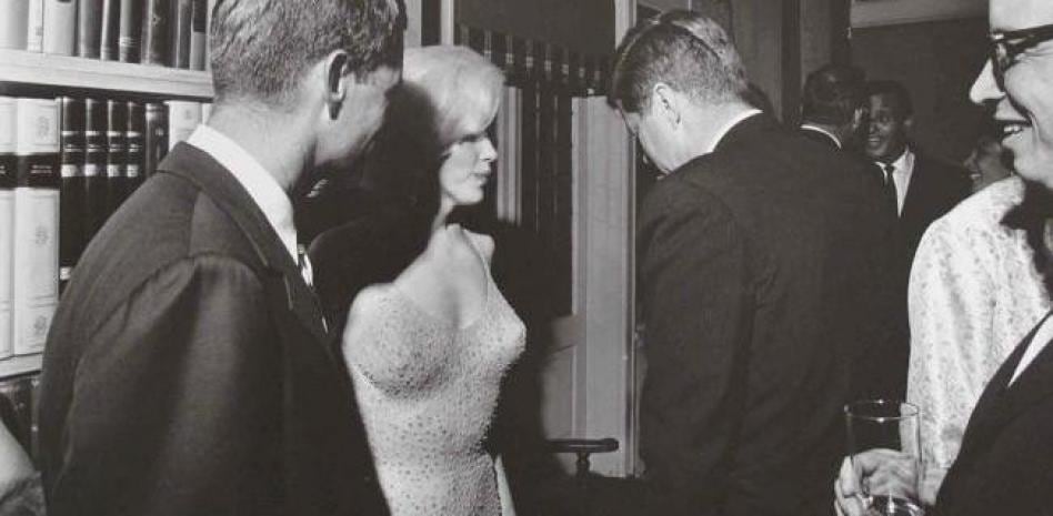 John F Kennedy y Marilyn Monroe en una fiesta en Madison Square Garden 1962