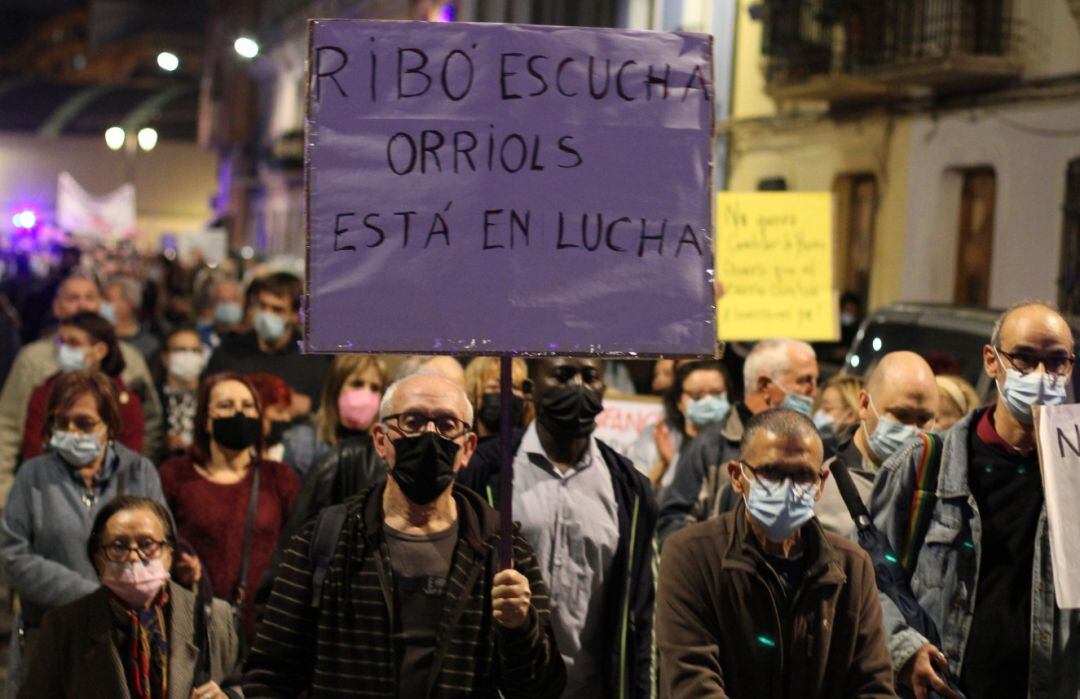 Imagen de archivo de una manifestación en el barrio de Orriols