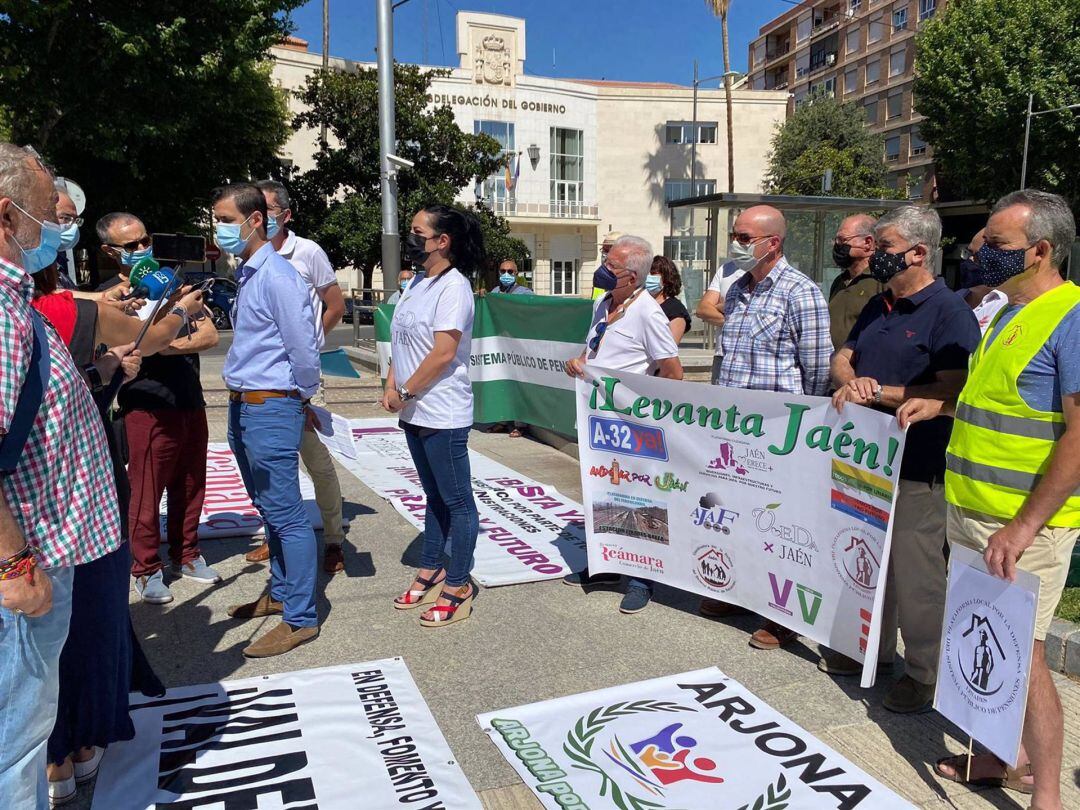 Rueda de prensa de Levanta Jaén en una imagen de archivo.