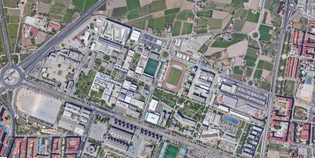 Imagen aérea del Campus de Vera de la UPV.