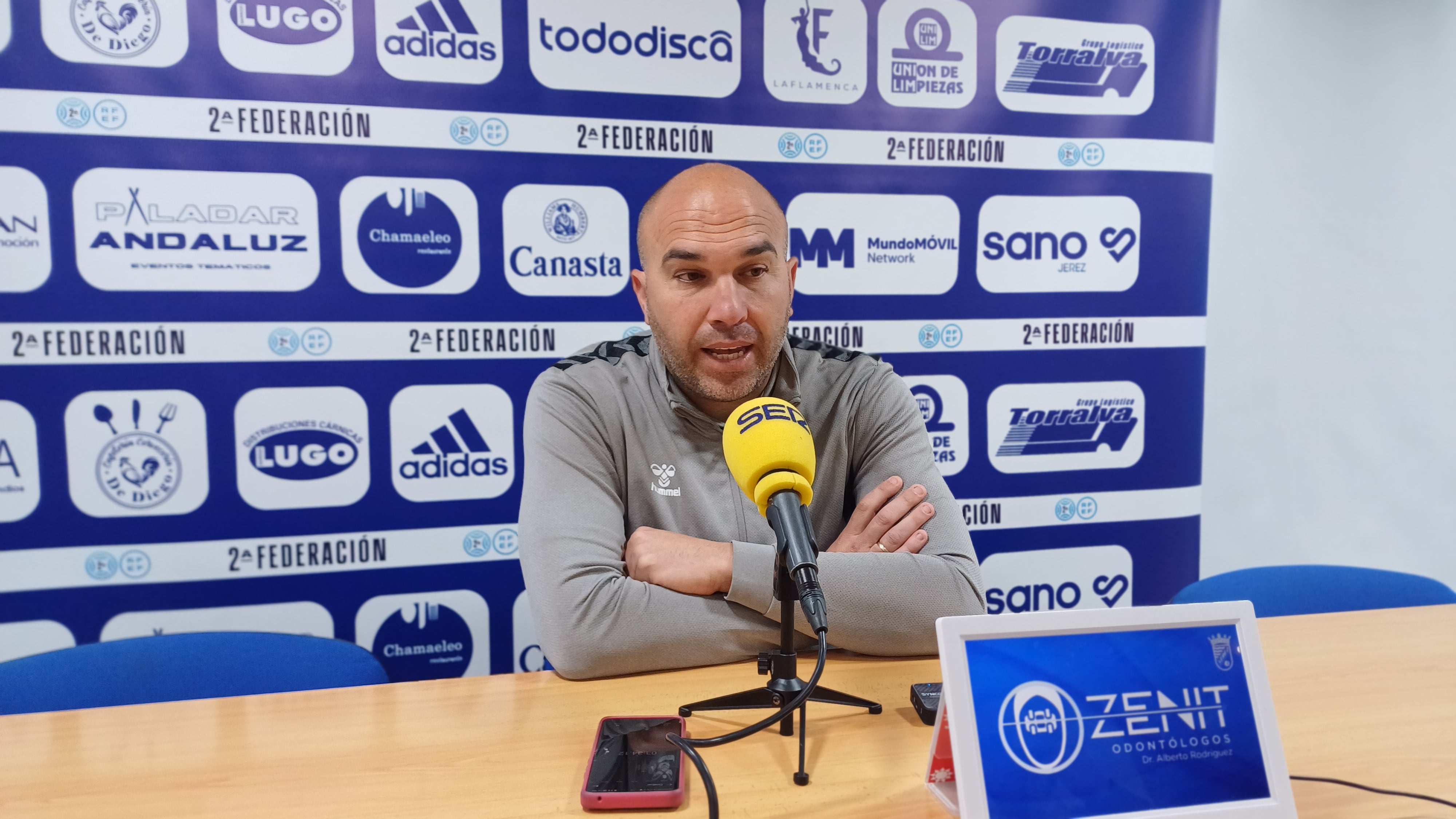 Diego Galiano, durante una rueda de prensa en Chapín 