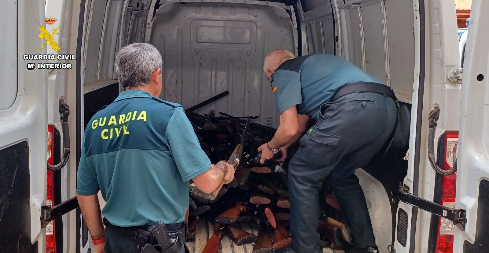 Armas destruidas por la Guardia Civil de Palencia