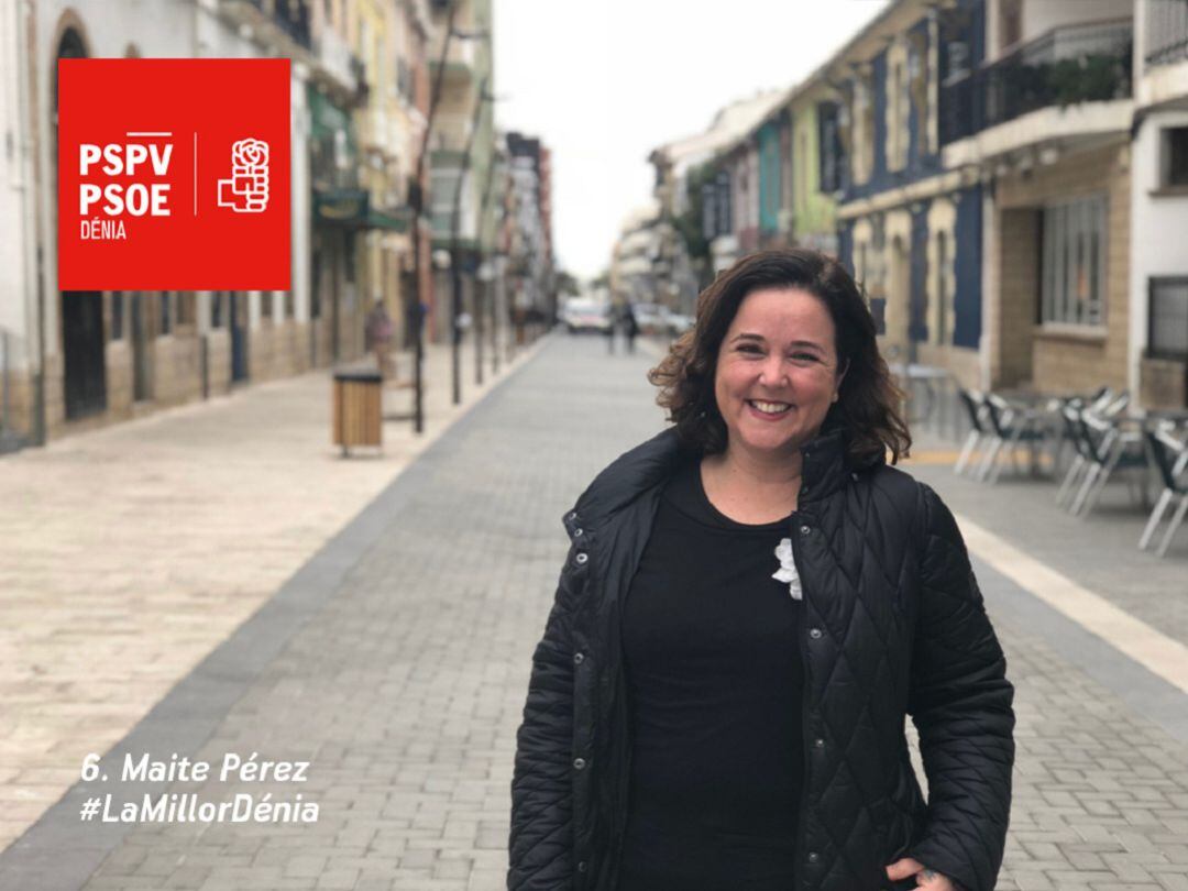 Maite Pérez Conejero, candidata del PSPV a la alcaldía de La Xara, y número 6 de la lista Socialista en Dénia.