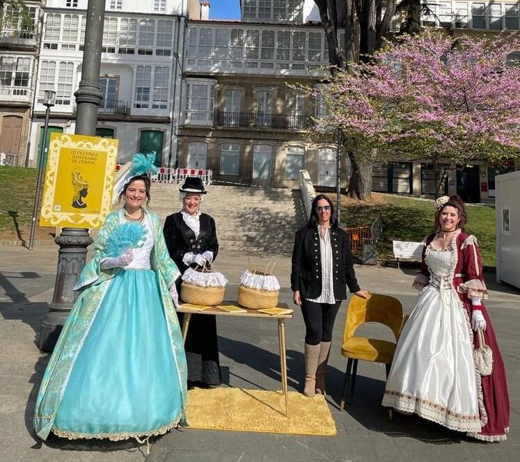 Puesto informativo sobre el III Festival Ilustrado de Ferrol (foto: Concello de Ferrol)