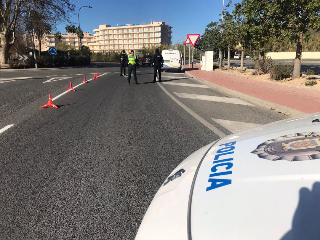 Control policial en Sant Antoni