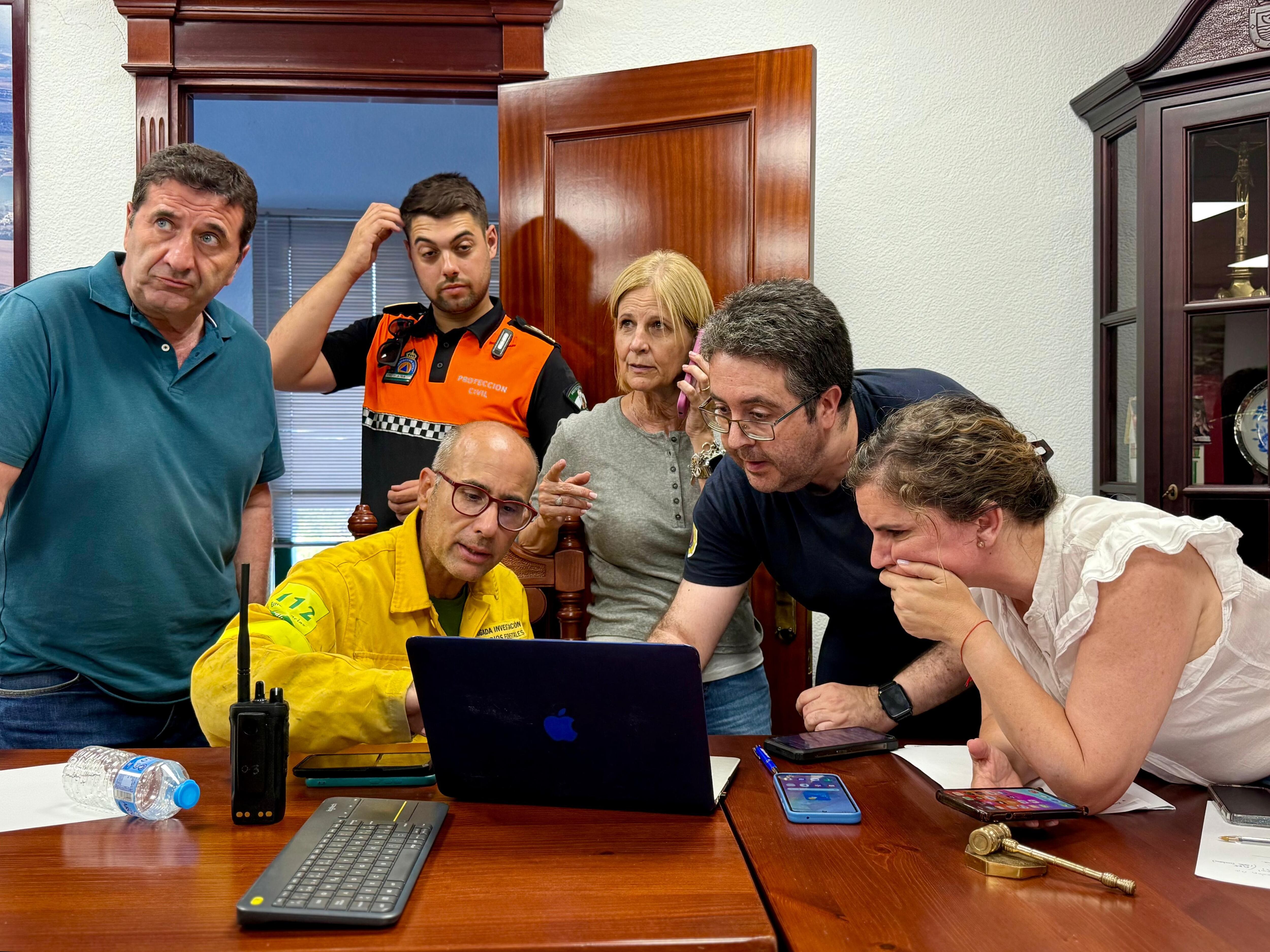 Activado protocolo tras el incendio en la zona rural de Jerez
