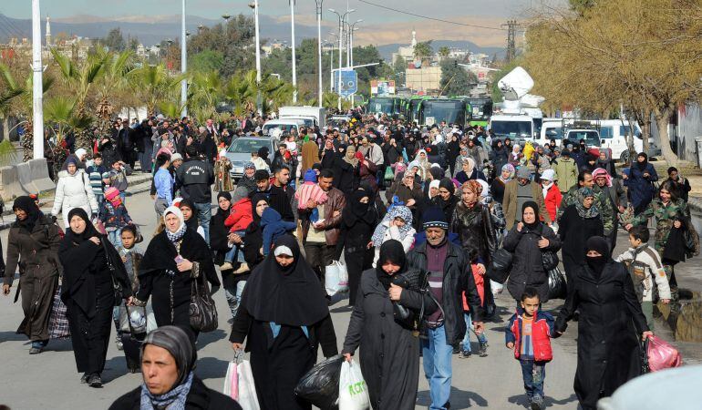 Famílies sirianes desplaçades