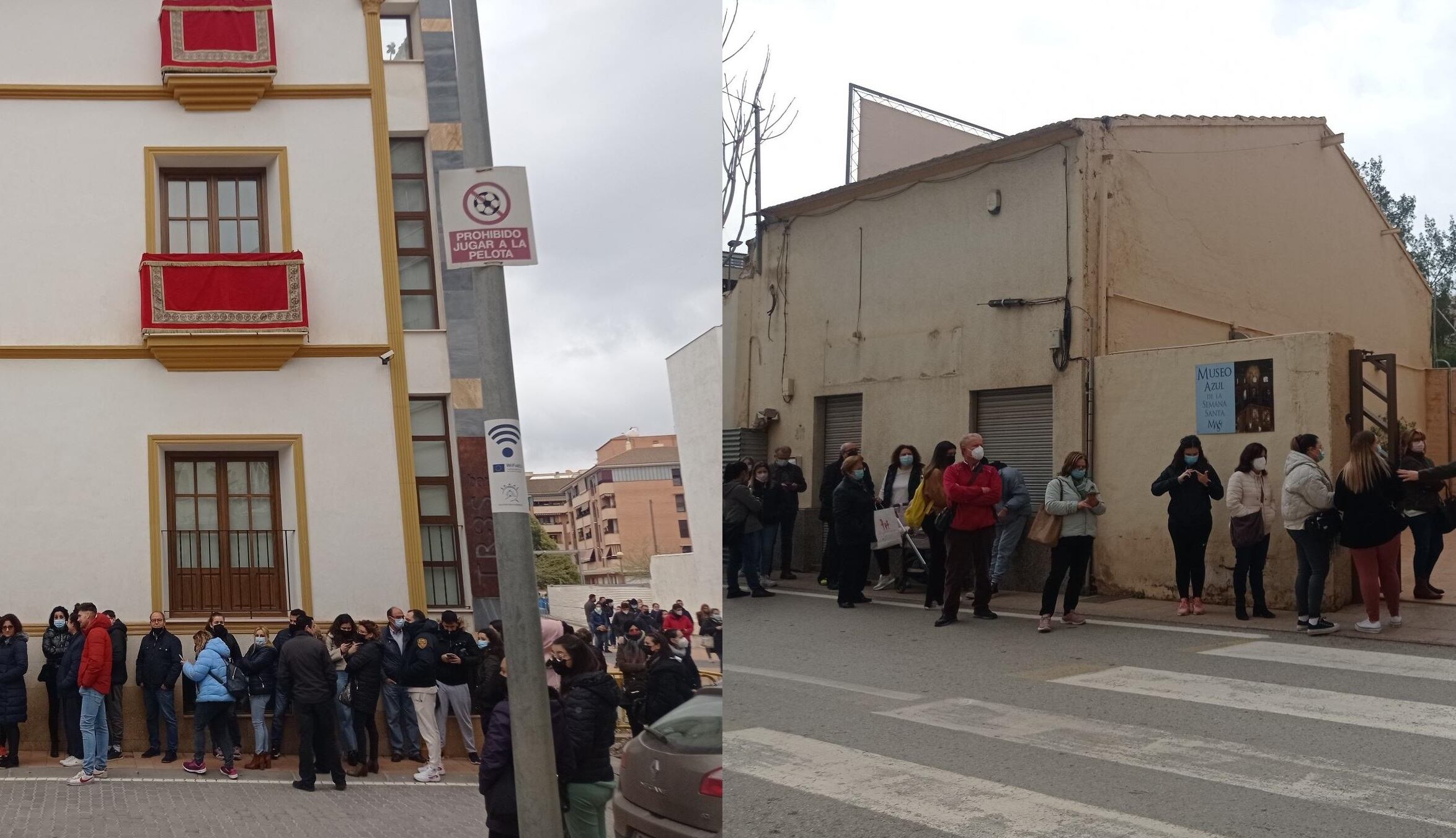 Colas para adquirir las localidades de Viernes de Dolores y Domingo de Ramos en Lorca(Foto de archivo)