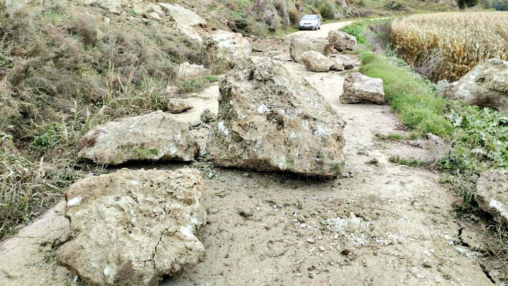 El desprendimiento en el camino de San Martín de la Vega