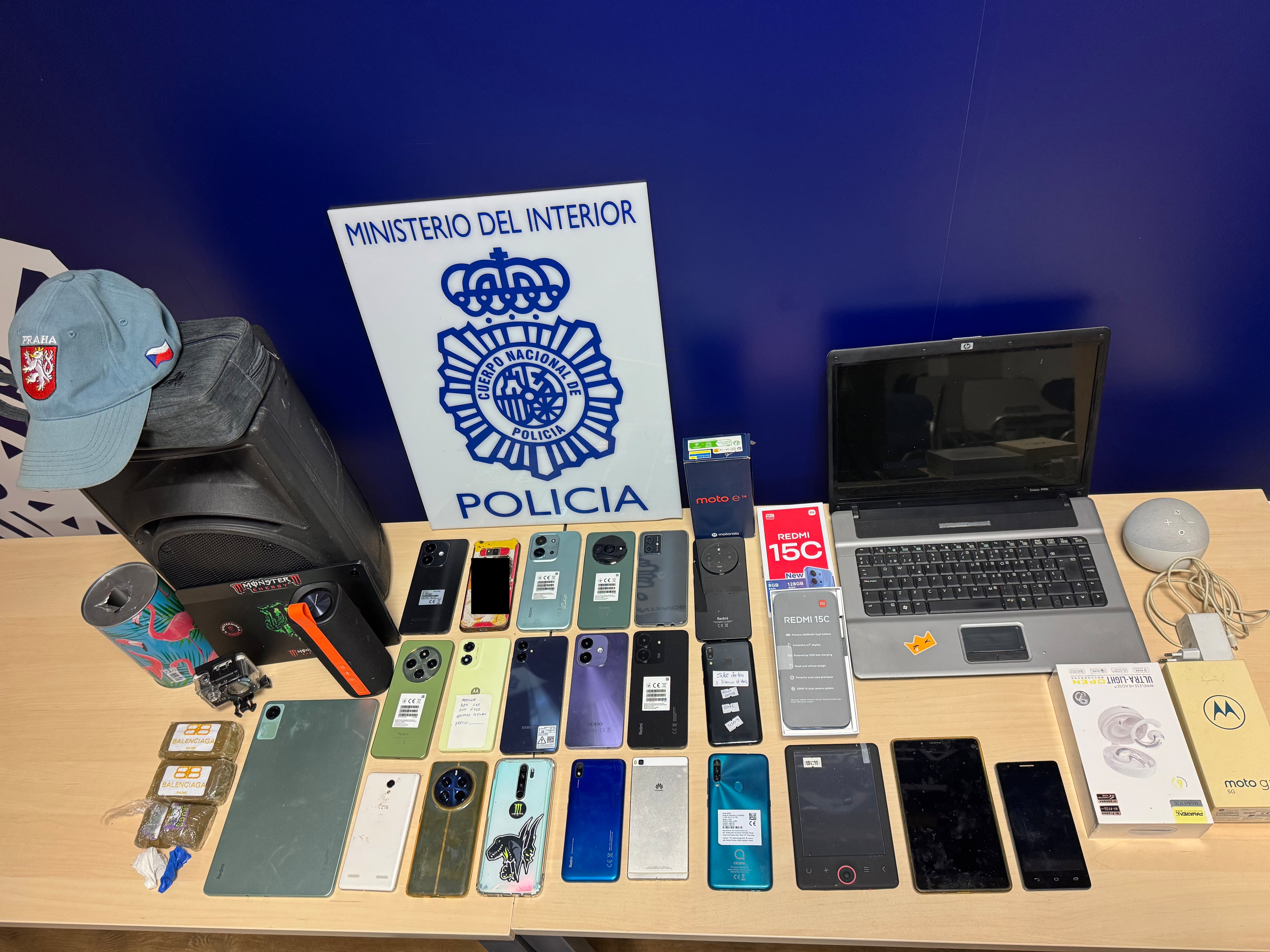 Objetos incautados en Lorca