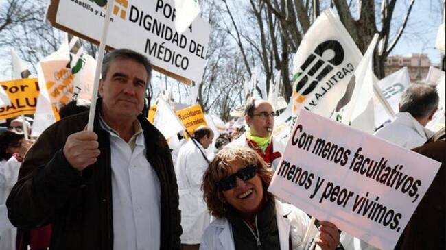 Una de las concentraciones de médicos