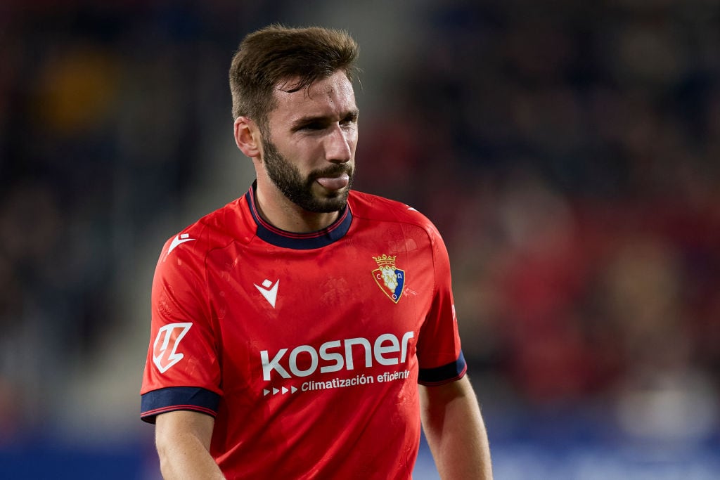 Moncayola en un partido anterior de Osasuna 