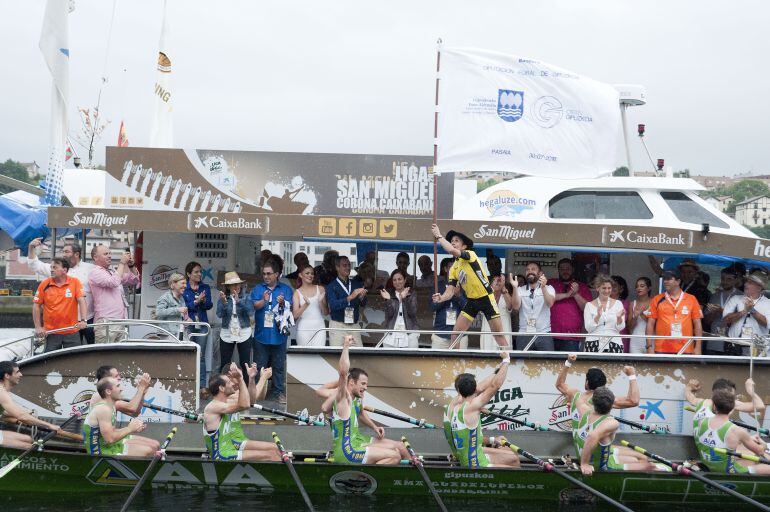 Imagen de la victoria de Hondarribia en psajes esta temporada