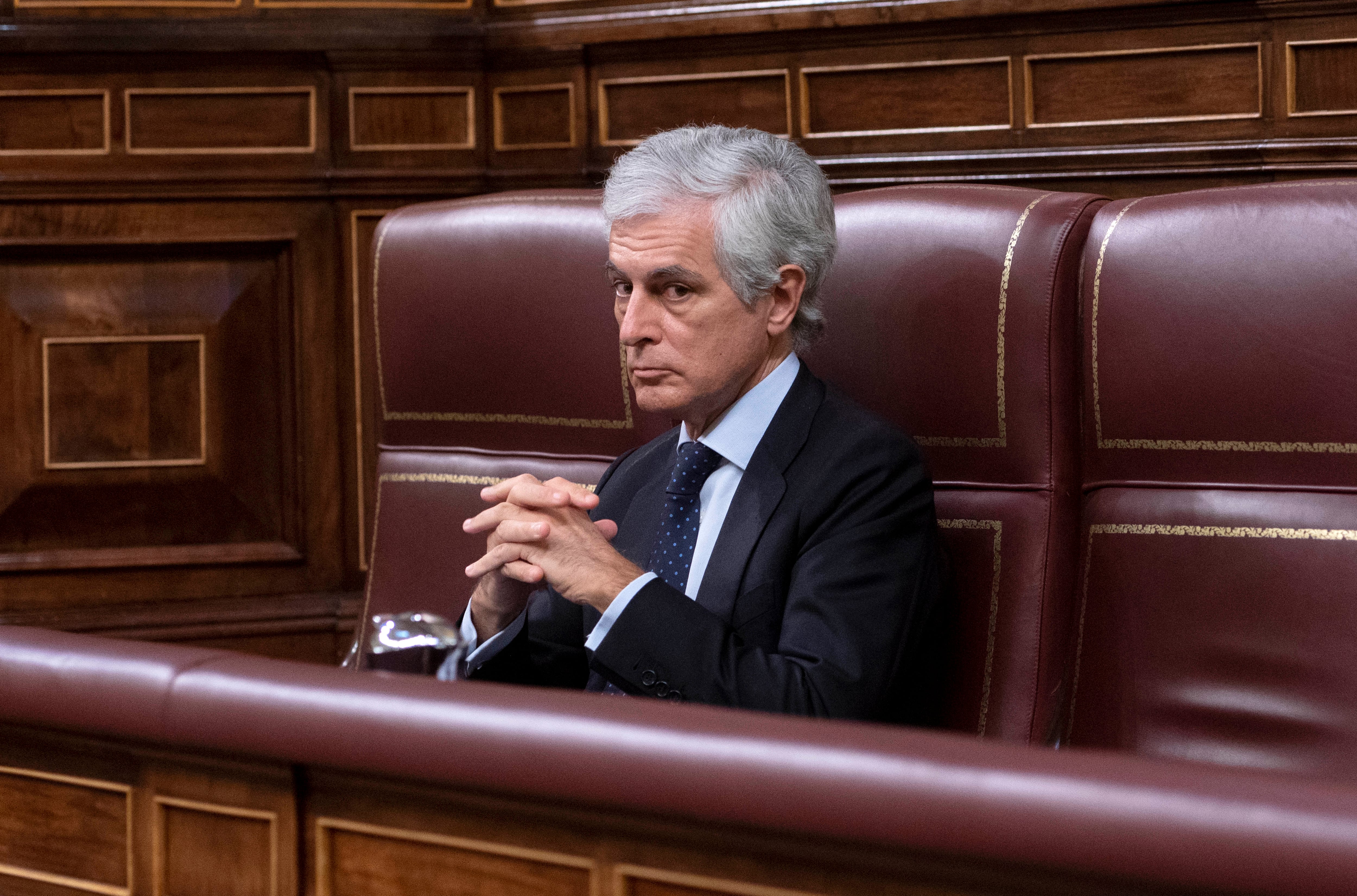 El cuarto secretario de la Mesa del Congreso de los Diputados, Adolfo Suárez Illana, durante una sesión plenaria en el Congreso de los Diputados