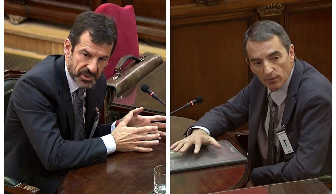 Ferrán López (i) y Juan Carlos Molinero (d) en el juicio