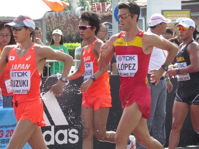 Miguel Ángel López en el mundial de Pekín