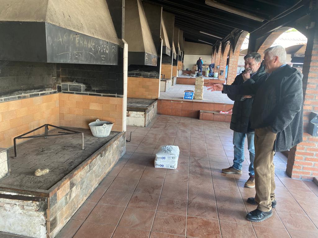 Trabajos en la zona de cocinas del Santuario