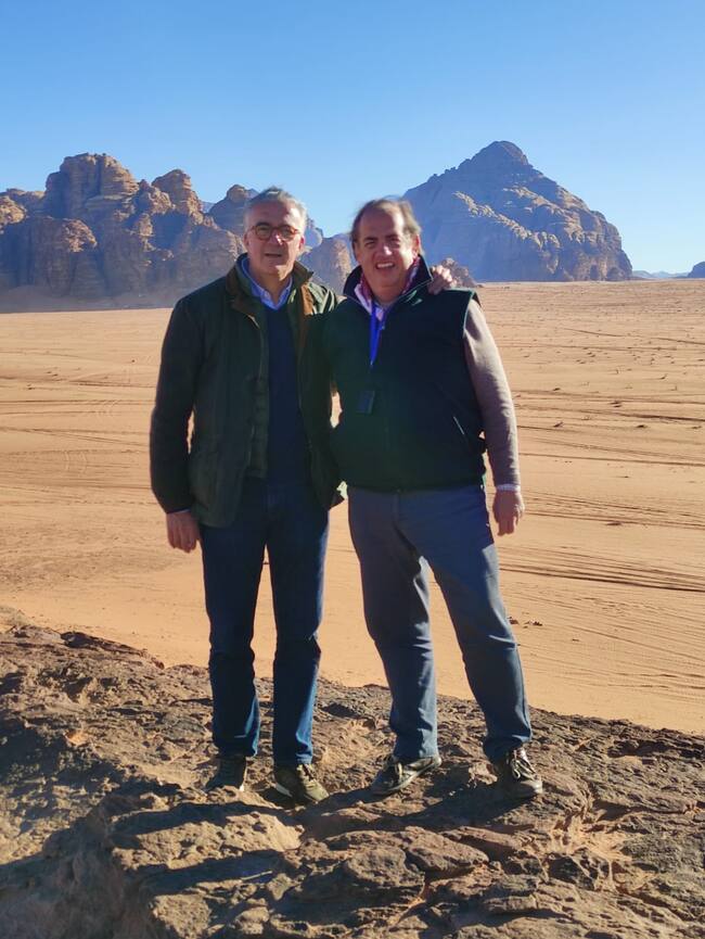 Con Pep Borrell, en el desierto jordano