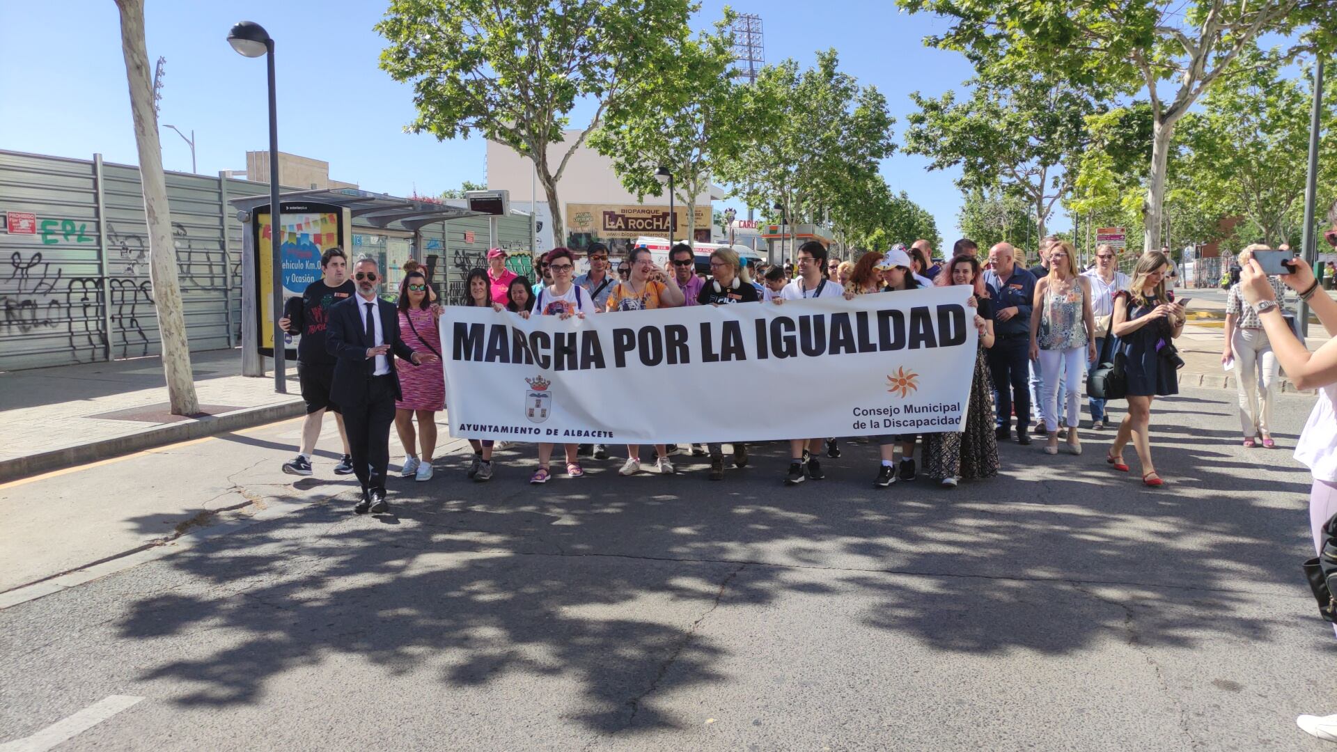 La Marcha por la Igualdad, a su salida en la Avenida España