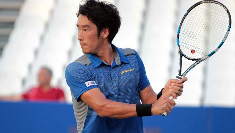 Sugita durante el partido frente a Ferrer en Turquía