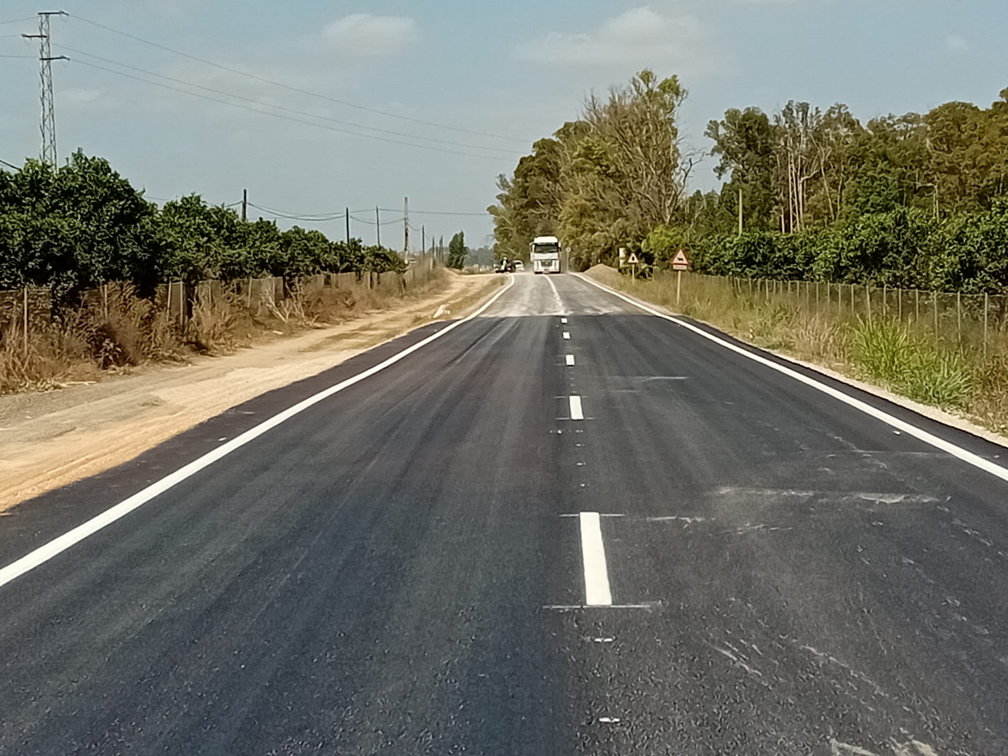 Terminadas las obras en la carretera CA-3110