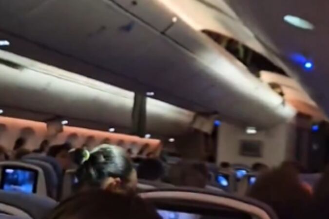 Momento en el que se producen las turbulencias en el vuelo de Air Europa