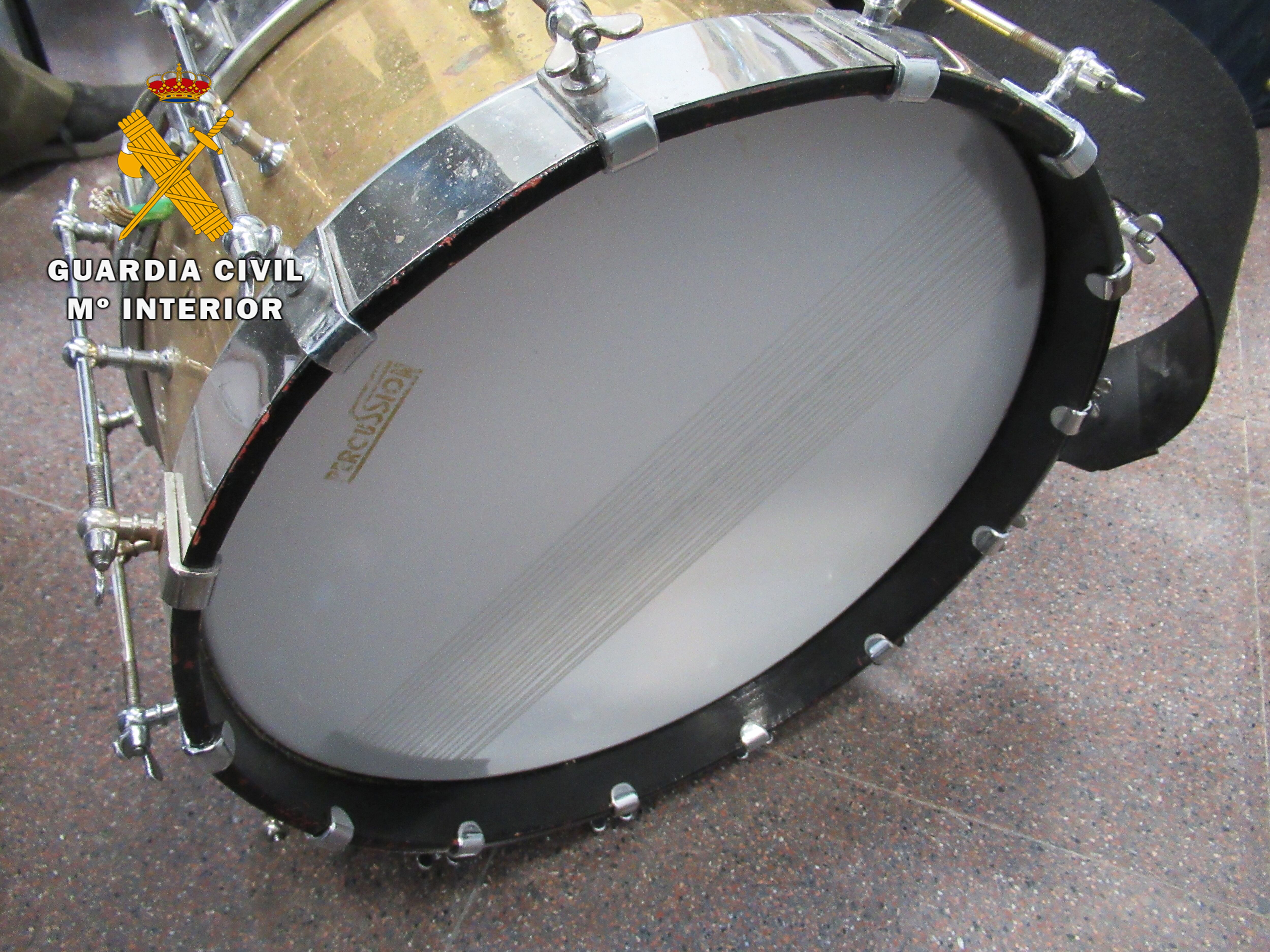 Imagen de uno de los tambores recuperados en Tobarra