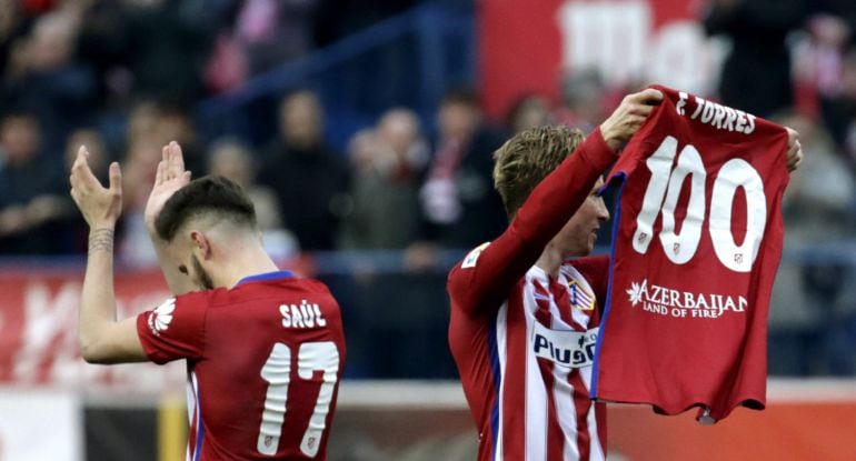 Fernando Torres tras marcar su gol número cien 