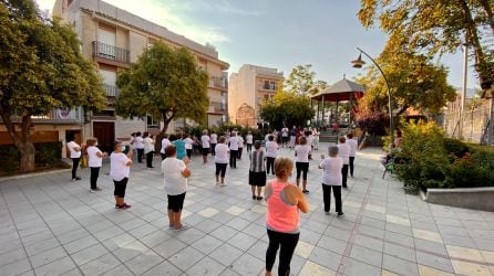 Momento de la clase de gimnasia