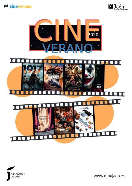 Cartel anunciador, con las películas incluídas en esta edición del ciclo Cine Verano 2020