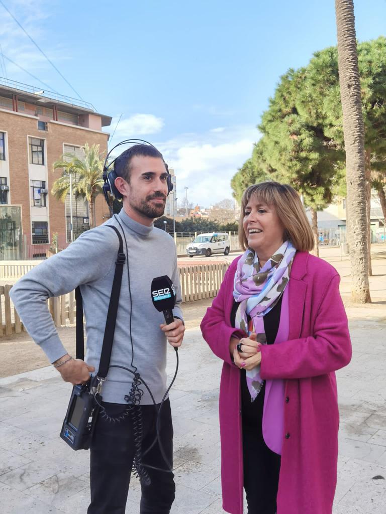 L'alcaldessa i presidenta de la Diputació de Barcelona, Núria Marín a l'espai Torre Barrina de l'Hospitalet de Llobregat