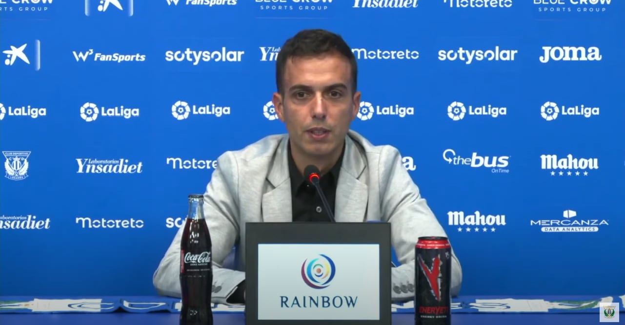 Borja Jiménez, en su presentación como nuevo entrenador del Leganés