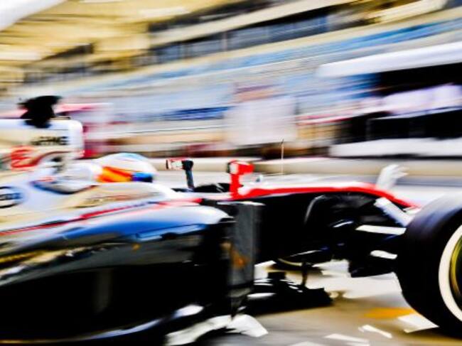 Fernando Alonso, durante los libres del GP de Baréin.
